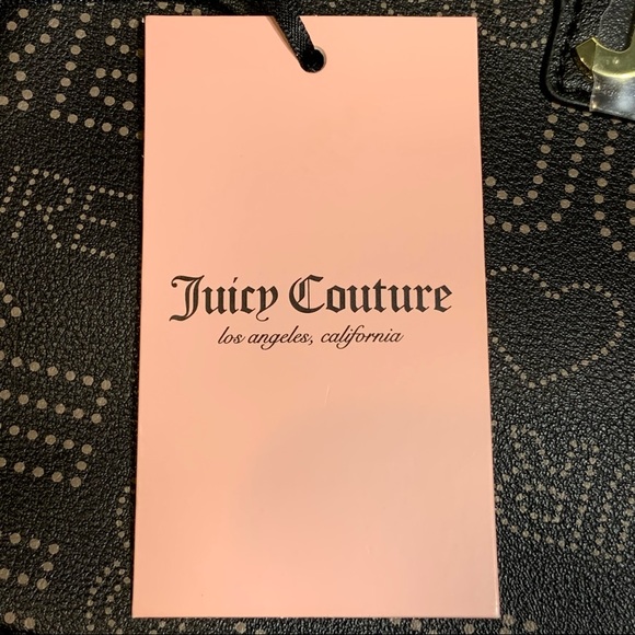 Juicy Couture Vegan Black Faux Perforated Wristlet - Picture 7 of 8